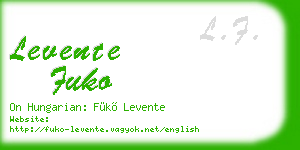 levente fuko business card